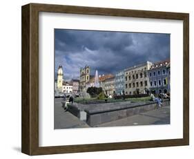 Buildings Around the Town Square, Namestie Snp Square, Banska Bystrica, Slovakia-Richard Nebesky-Framed Photographic Print