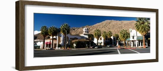 Buildings at the Roadside, Palm Springs, Riverside County, California, USA-null-Framed Photographic Print