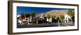 Buildings at the Roadside, Palm Springs, Riverside County, California, USA-null-Framed Photographic Print