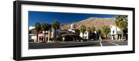 Buildings at the Roadside, Palm Springs, Riverside County, California, USA-null-Framed Photographic Print