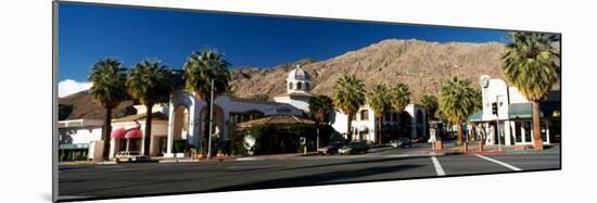 Buildings at the Roadside, Palm Springs, Riverside County, California, USA-null-Mounted Photographic Print