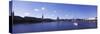 Buildings at the Waterfront, Alster Lake, Hamburg, Germany-null-Stretched Canvas