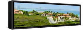 Buildings at the Waterfront, Aruba-null-Framed Stretched Canvas