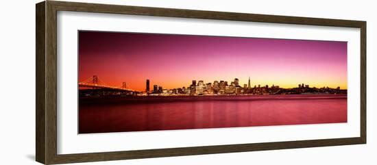 Buildings at the Waterfront, Bay Bridge, San Francisco Bay, San Francisco, California, USA-null-Framed Photographic Print