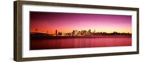 Buildings at the Waterfront, Bay Bridge, San Francisco Bay, San Francisco, California, USA-null-Framed Photographic Print