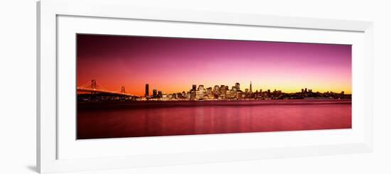 Buildings at the Waterfront, Bay Bridge, San Francisco Bay, San Francisco, California, USA-null-Framed Photographic Print