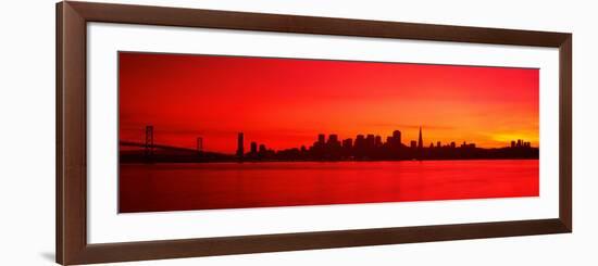 Buildings at the Waterfront, Bay Bridge, San Francisco Bay, San Francisco, California, USA-null-Framed Photographic Print