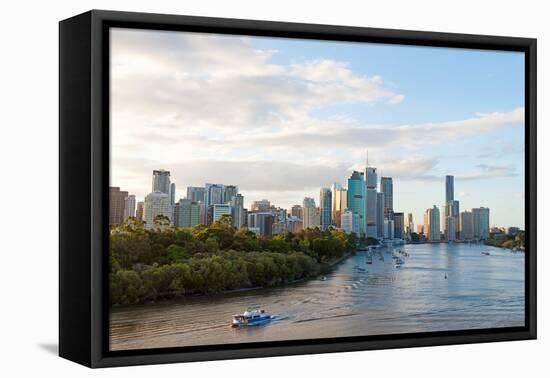 Buildings at the Waterfront, Brisbane, Queensland, Australia-null-Framed Stretched Canvas
