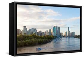 Buildings at the Waterfront, Brisbane, Queensland, Australia-null-Framed Stretched Canvas