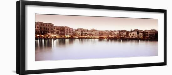 Buildings at the Waterfront, Chania, Crete, Greece-null-Framed Photographic Print