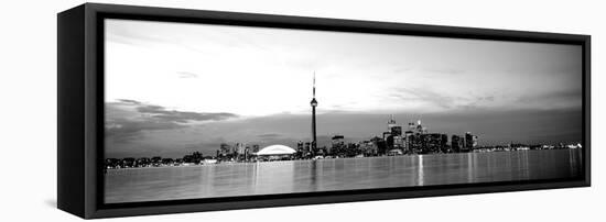 Buildings at the Waterfront, Cn Tower, Toronto, Ontario, Canada-null-Framed Stretched Canvas