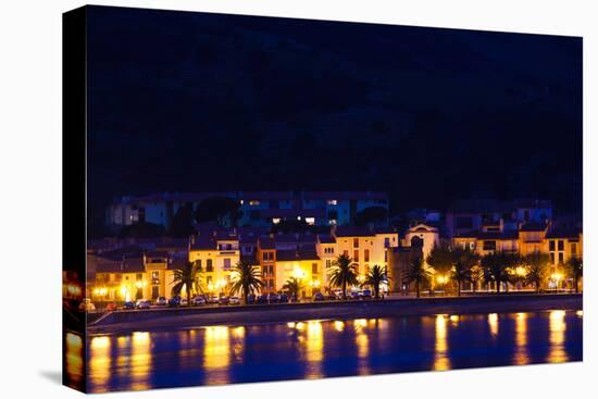 Buildings at the Waterfront, Collioure, Vermillion Coast, Pyrennes-Orientales-null-Stretched Canvas