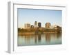 Buildings at the Waterfront, Des Moines River, Des Moines, Iowa, USA-null-Framed Photographic Print