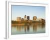 Buildings at the Waterfront, Des Moines River, Des Moines, Iowa, USA-null-Framed Photographic Print