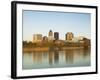 Buildings at the Waterfront, Des Moines River, Des Moines, Iowa, USA-null-Framed Photographic Print