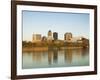 Buildings at the Waterfront, Des Moines River, Des Moines, Iowa, USA-null-Framed Photographic Print