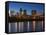 Buildings at the Waterfront, Des Moines River, Des Moines, Iowa, USA-null-Framed Stretched Canvas