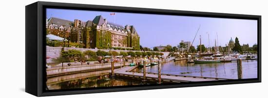 Buildings at the Waterfront, Empress Hotel, Inner Harbor, Victoria, Vancouver Island-null-Framed Stretched Canvas