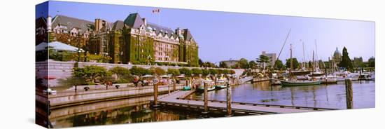 Buildings at the Waterfront, Empress Hotel, Inner Harbor, Victoria, Vancouver Island-null-Stretched Canvas