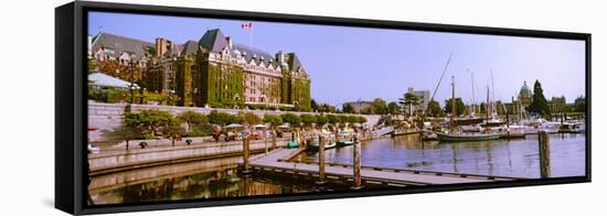 Buildings at the Waterfront, Empress Hotel, Inner Harbor, Victoria, Vancouver Island-null-Framed Stretched Canvas