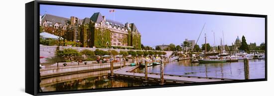 Buildings at the Waterfront, Empress Hotel, Inner Harbor, Victoria, Vancouver Island-null-Framed Stretched Canvas