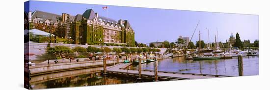 Buildings at the Waterfront, Empress Hotel, Inner Harbor, Victoria, Vancouver Island-null-Stretched Canvas