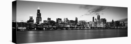 Buildings at the Waterfront, Lake Michigan, Chicago, Cook County, Illinois, USA-null-Stretched Canvas