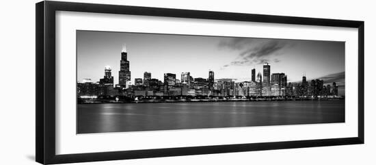 Buildings at the Waterfront, Lake Michigan, Chicago, Cook County, Illinois, USA-null-Framed Photographic Print