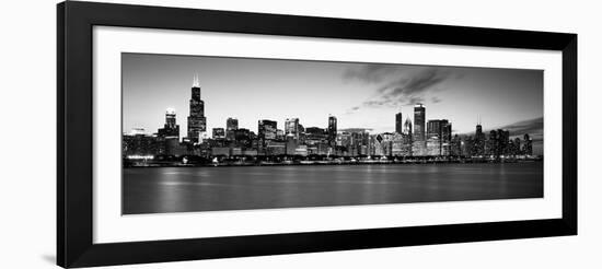 Buildings at the Waterfront, Lake Michigan, Chicago, Cook County, Illinois, USA-null-Framed Photographic Print