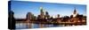 Buildings at the Waterfront, Main River, Frankfurt, Hesse, Germany-null-Stretched Canvas