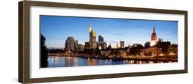 Buildings at the Waterfront, Main River, Frankfurt, Hesse, Germany-null-Framed Photographic Print