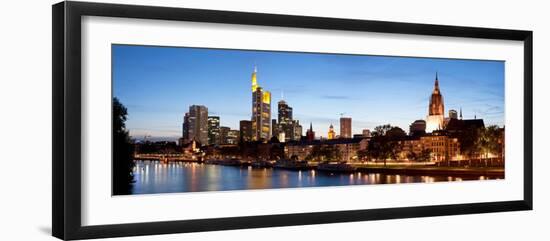 Buildings at the Waterfront, Main River, Frankfurt, Hesse, Germany-null-Framed Photographic Print