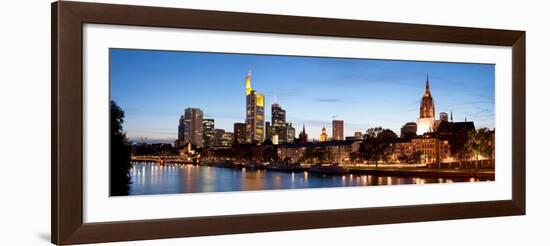 Buildings at the Waterfront, Main River, Frankfurt, Hesse, Germany-null-Framed Photographic Print