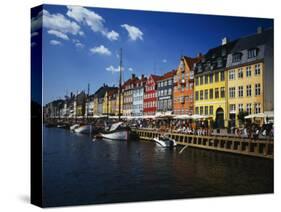 Buildings at the Waterfront, Nyhavn, Copenhagen, Denmark-null-Stretched Canvas