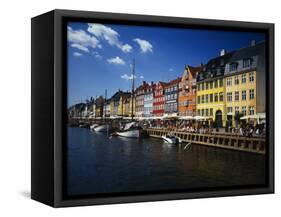 Buildings at the Waterfront, Nyhavn, Copenhagen, Denmark-null-Framed Stretched Canvas