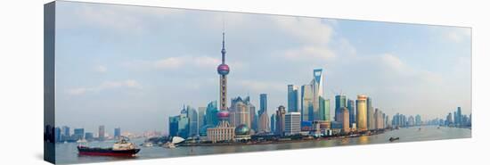 Buildings at the Waterfront, Pudong, Huangpu River, Shanghai, China-null-Stretched Canvas