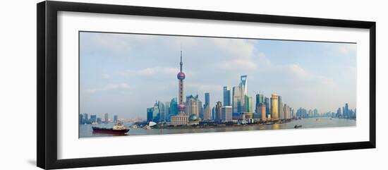 Buildings at the Waterfront, Pudong, Huangpu River, Shanghai, China-null-Framed Photographic Print