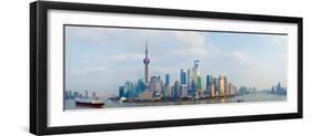 Buildings at the Waterfront, Pudong, Huangpu River, Shanghai, China-null-Framed Photographic Print