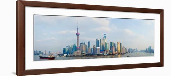Buildings at the Waterfront, Pudong, Huangpu River, Shanghai, China-null-Framed Photographic Print
