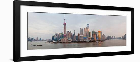 Buildings at the Waterfront, Pudong, Huangpu River, Shanghai, China-null-Framed Photographic Print