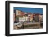 Buildings at the waterfront, Puerto Deportivo, Cimadevilla, Gijon, Asturias Province, Spain-null-Framed Photographic Print
