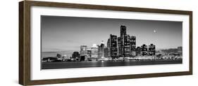 Buildings at the Waterfront, River Detroit, Detroit, Michigan, USA-null-Framed Photographic Print