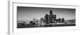 Buildings at the Waterfront, River Detroit, Detroit, Michigan, USA-null-Framed Photographic Print