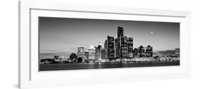 Buildings at the Waterfront, River Detroit, Detroit, Michigan, USA-null-Framed Photographic Print