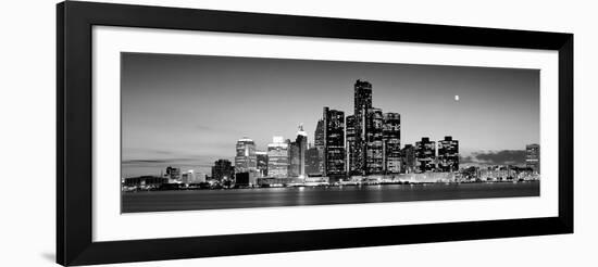 Buildings at the Waterfront, River Detroit, Detroit, Michigan, USA-null-Framed Photographic Print