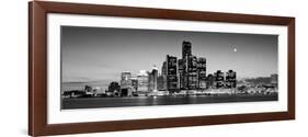 Buildings at the Waterfront, River Detroit, Detroit, Michigan, USA-null-Framed Photographic Print