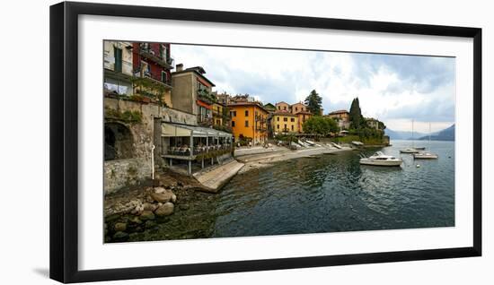 Buildings at the Waterfront, Varenna, Lake Como, Lombardy, Italy-null-Framed Photographic Print