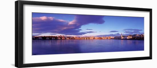 Buildings at Waterfront, Tjornin, Reykjavik, Iceland-null-Framed Photographic Print