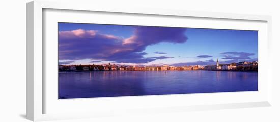 Buildings at Waterfront, Tjornin, Reykjavik, Iceland-null-Framed Photographic Print