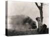 Buildings Burning in Spain during Civil War-null-Stretched Canvas